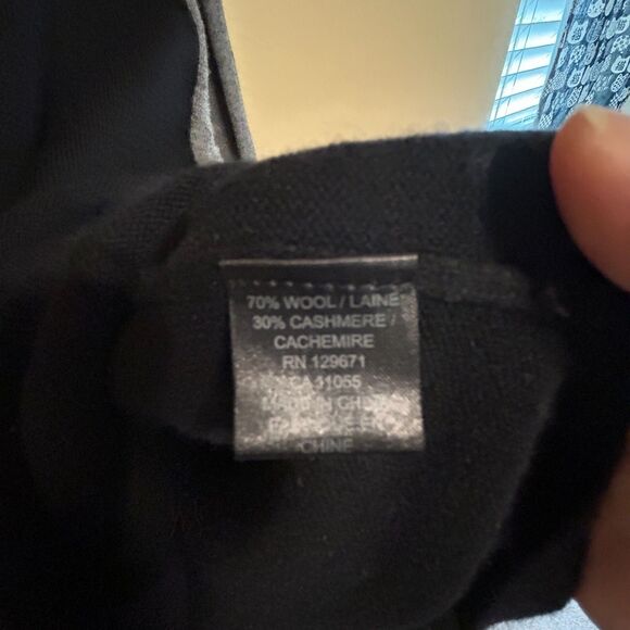 360 Cashmere Wool Blend Tunic Sweater Dress Colorblock Black Gray Womens Medium - Picture 6 of 6